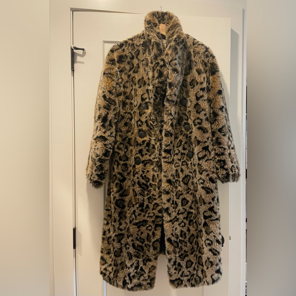 Leopard print coat